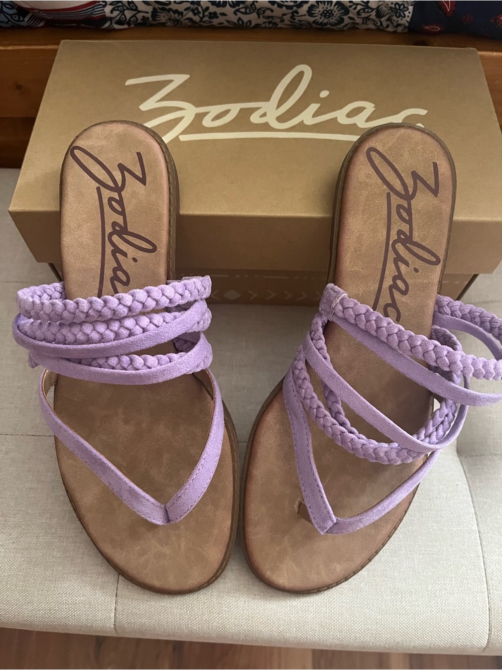 Zodiac Lavender Braided Strap Women's Sandals